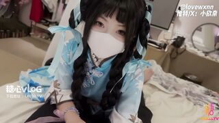 白虎美穴小萝莉『小欣奈』王者荣耀~西施妹妹嫩穴榨精~饥渴欣奈cos西施深喉侍奉哥哥肉棒~骑在鸡巴上主动骑乘被内射